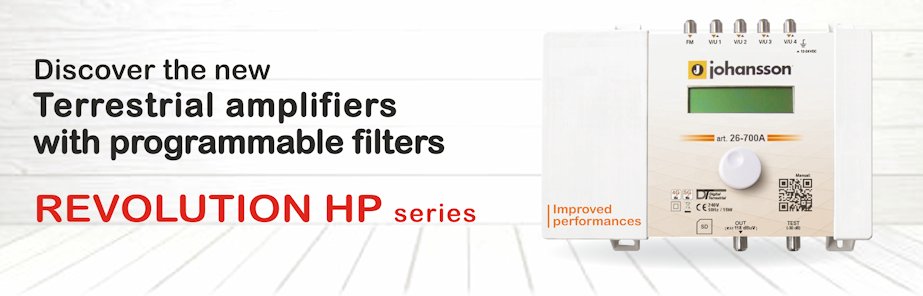 Terrestrial programmable filters amplifier REVOLUTION HP series